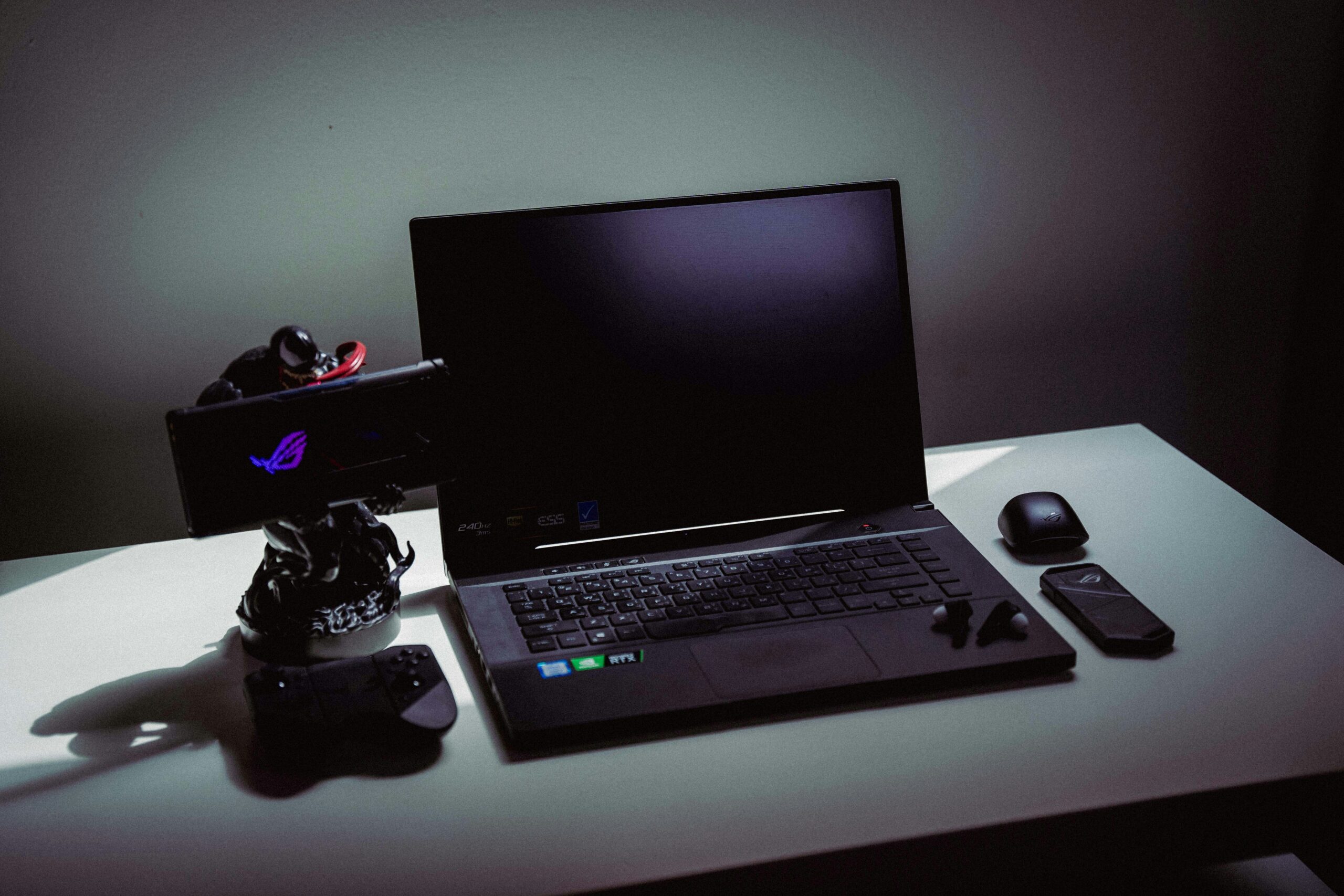 A professional-grade streaming PC setup with RGB lighting