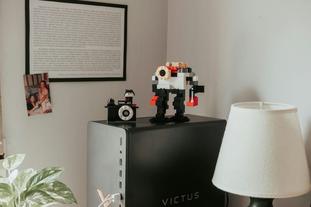 streaming setup with computer