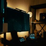 streaming setup with professional lighting