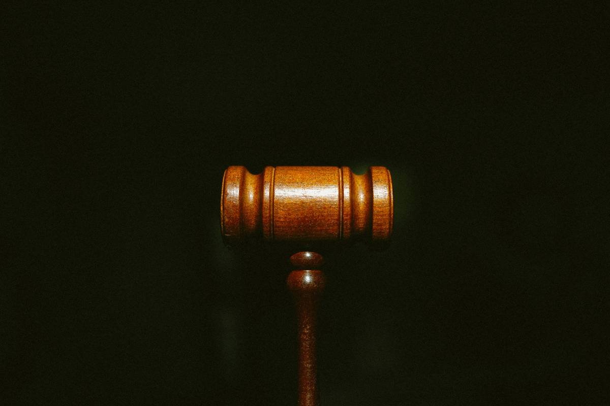 A wooden gavel.